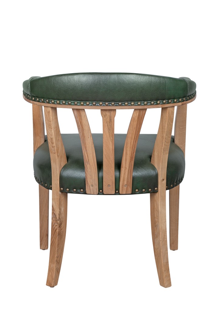 Мягкий стул с подлокотниками Tanner Green Leather в интернет-магазине в Москве Мягкий стул с подлокотниками Tanner Green Leather в интернет-магазине