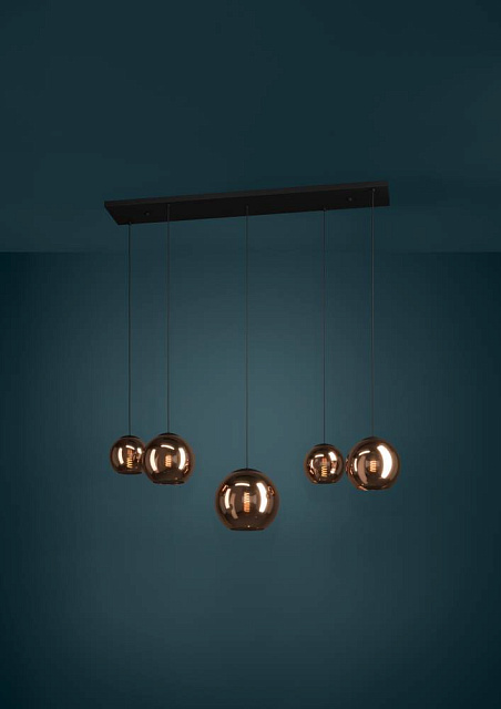 390388 Подвес CORDOBA, 5X40W(E27), сталь, черный, медный в Краснодаре 390388 Подвес CORDOBA, 5X40W(E27), сталь, черный, медный