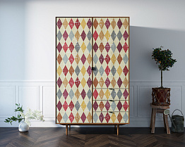 Шкаф в скандинавском стиле "Bruni print" с ящиками арт BR27P