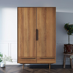 Шкаф двустворчатый  "Bruni" с двумя ящиками арт BR27/2