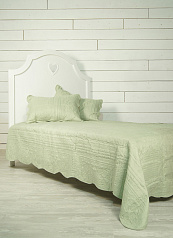 Покрывало и 2 наволочки "Cover" зеленые арт A02