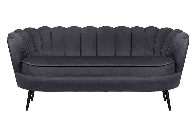 Диван ракушка для гостиниц Pearl Triple Black на черных ножках в Краснодаре Диван ракушка для гостиниц Pearl Triple Black на черных ножках