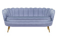 Трехместный диван ракушка для гостиниц Pearl Triple Blue