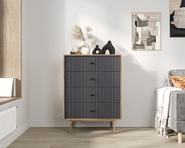 Комод вертикальный с четырьмя ящиками "Emerson" арт EM18/7024/L