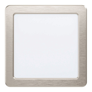 99168 Светодиодный встраиваемый светильник FUEVA 5, 11W (LED), 166х166, ET26, 1350lm, 3000K, сталь, никель