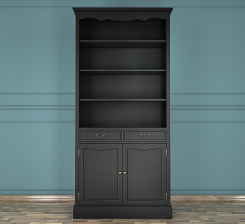 Книжный шкаф "Leontina Black"  арт ST9330BLK