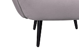 Мягкое кресло Benee Grey на черных ножках №5