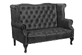 Кожаный дизайнерский диван Royal Sofa Black №1