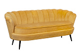 Дизайнерский диван Pearl Triple Yellow на черных ножках №1