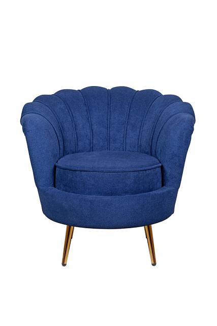 Низкое кресло ракушка Pearl синий в Краснодаре Низкое кресло ракушка Pearl синий