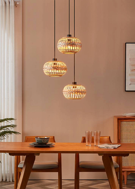 43864 Люстра AMSFIELD 1, 3X40W (E27), ?480, сталь, черный / дерево в Краснодаре 43864 Люстра AMSFIELD 1, 3X40W (E27), ?480, сталь, черный / дерево