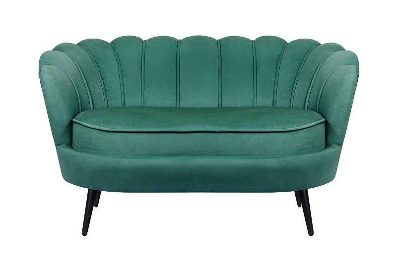 Дизайнерский диван Pearl Double Green V2 на черных ножках в Краснодаре Дизайнерский диван Pearl Double Green V2 на черных ножках