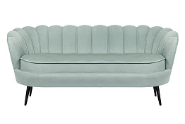 Диван ракушка для гостиниц Pearl Triple Green на черных ножках в Краснодаре