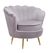 Низкое кресло ракушка Pearl Grey №1