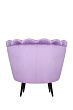 Низкое кресло ракушка Pearl Purple на черных ножках №3