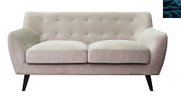 Диван двухместный с подушками Albert 9 цвет синий