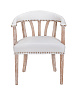 Мягкий стул с подлокотниками Tanner White Leather