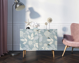 Комод "Berber" три ящика и дверка 39 принт арт BB34/Print_39