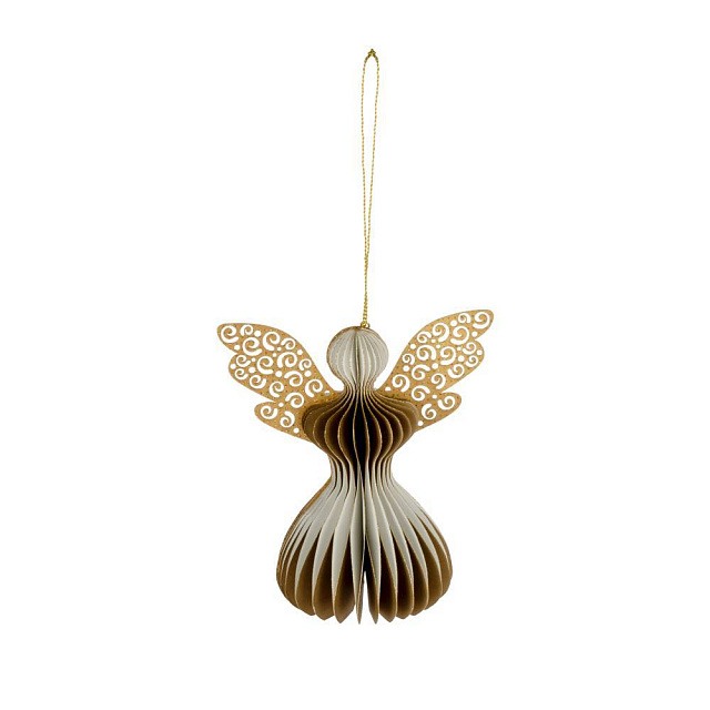 427237 Фигура из бумаги Ангел MATANAO, H150, ?135, бумага, кремовый, золотой в Краснодаре 427237 Фигура из бумаги Ангел MATANAO, H150, ?135, бумага, кремовый, золотой