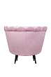 Кресло ракушка Pearl Pink на черных ножках №3