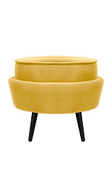 Пуф Pearl Adorn Yellow на черных ножках