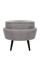 Пуф Pearl Adorn Grey на черных ножках в Краснодаре