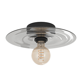 44028 Потолочная люстра LINTMILL, 1х40W (E27), H75, ?300, сталь, черный, / стекло, серый