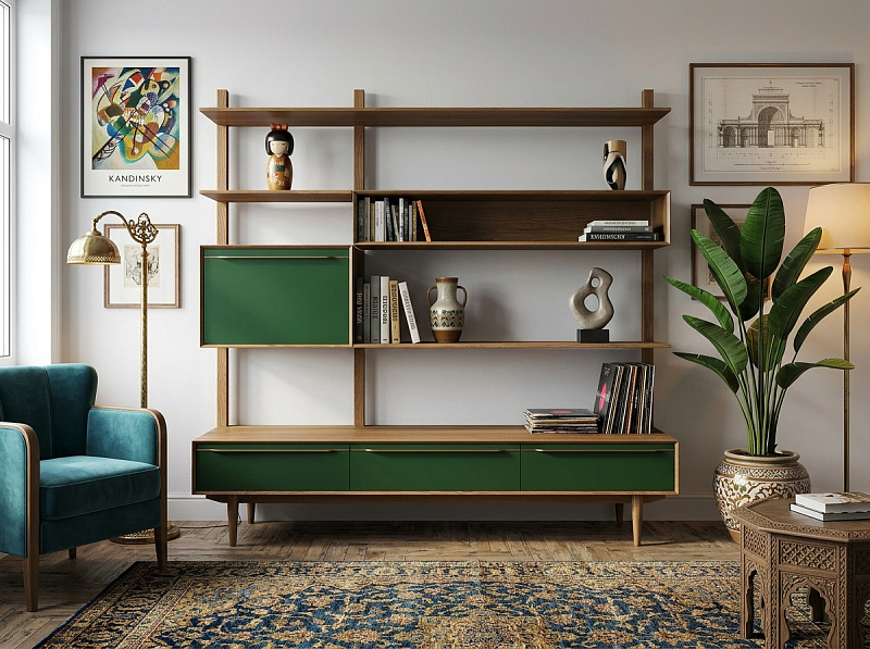 Стеллаж "Бруни (Bruni)" с ящиками арт BR-20/6002