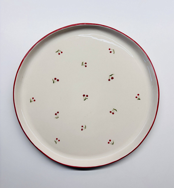 Тарелка "Вишневая" диаметр 19см в Краснодаре Тарелка "Вишневая" диаметр 19см