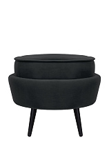 Пуф Pearl Adorn Black на черных ножках в Краснодаре