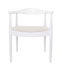 Мягкий стул с подлокотниками Carlo White