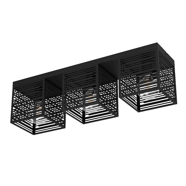 900357 Потолочный светильник PIEDRITAS, 3x40W, E27, L730, B180, H205, сталь, черный в Краснодаре 900357 Потолочный светильник PIEDRITAS, 3x40W, E27, L730, B180, H205, сталь, черный