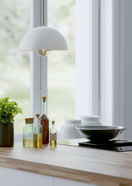 901135 Подвесной светильник GAETANO, 1х40W (E27), H1100, ?300, сталь / белый