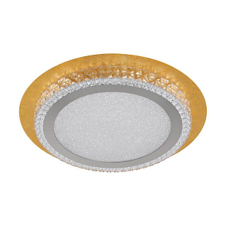 33631 Светодиодный светильник потолочный URBANIA ?350, 18W(LED), 3000K, 1800lm, стекло, золотой/кристалл