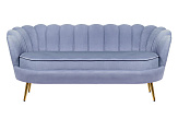 Трехместный диван ракушка для гостиниц Pearl Triple Blue №0