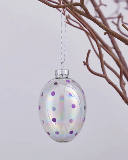 427882 Фигурка Яйцо FINTRY, ?60, H90, стекло, прозрачный, лавандовый