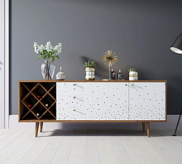 Комод "Berber" удлиненный с бутылочницей 15 принт арт BB15/Print_15