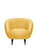 Мягкое кресло Small Benee Yellow на черных ножках №1