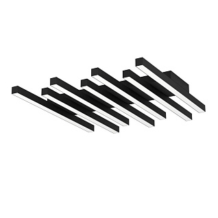 900597 Потолочный светильник PADULARI, LED 25,6W, 3800lm, L535, B470, H50, алюминий, сталь, черный/пластик, белый