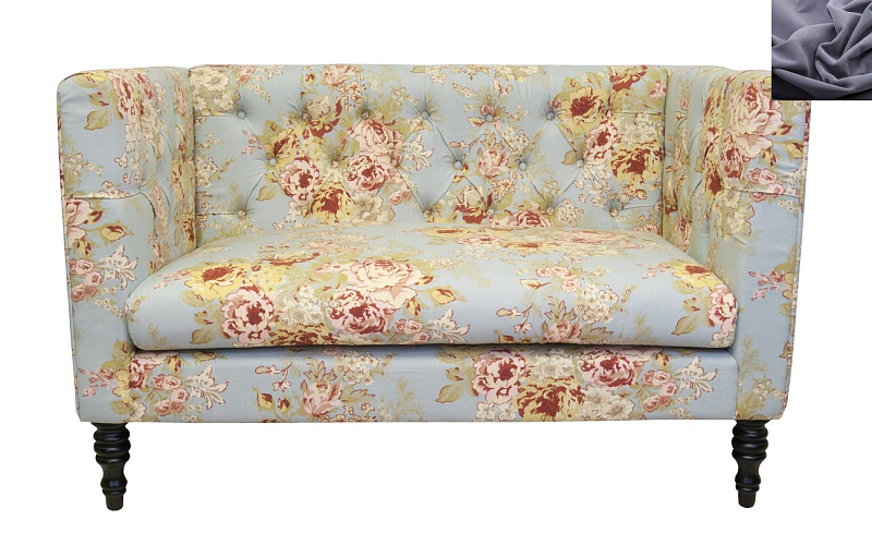 Прямой двухместный диван Rose цвет серый в Краснодаре Прямой двухместный диван Rose цвет серый