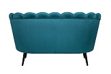 Диван ракушка Pearl Double Marine Velvet на черных ножках №3