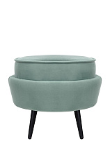 Пуф Pearl Adorn Green на черных ножках