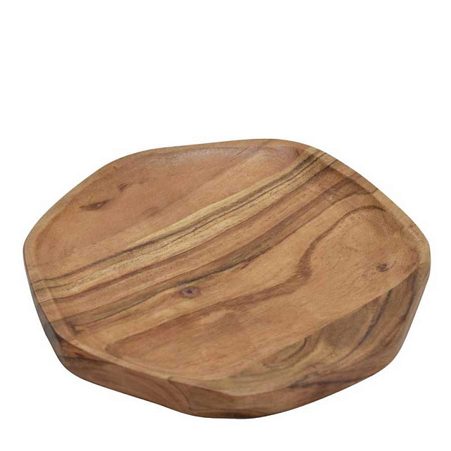 427047 Тарелка декоративная FORLEYET, L172, B170, H18, дерево, натуральный в Краснодаре 427047 Тарелка декоративная FORLEYET, L172, B170, H18, дерево, натуральный