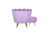 Кресло с пуфом ракушка Pearl Purple №2