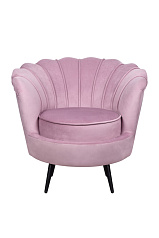 Кресло ракушка Pearl Pink на черных ножках в Краснодаре