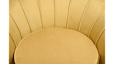 Низкое кресло ракушка Pearl Yellow на черных ножках №5