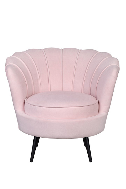 Низкое кресло ракушка Pearl розовый V2 на черных ножках в Краснодаре Низкое кресло ракушка Pearl розовый V2 на черных ножках