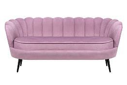 Диван ракушка Pearl Triple Pink на черных ножках в Краснодаре
