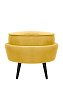 Пуф Pearl Adorn Yellow на черных ножках