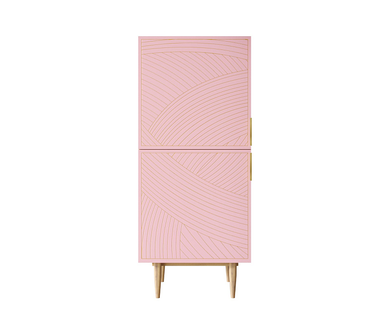 Вертикальный комод с двумя дверками "Line" LN05/GR1/pink